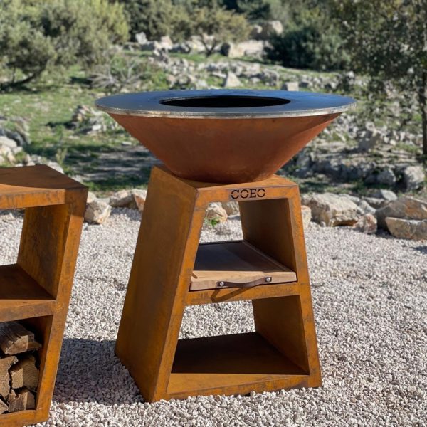 brasero coeotrio corten