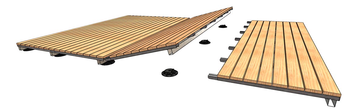 Module de terrasse en bois Quicktec