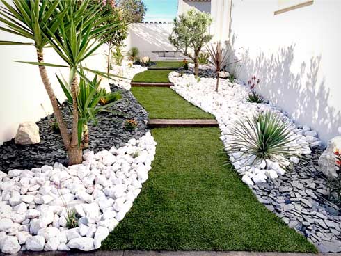 exemple de réalisation de jardin et d'aménagement extérieur par Design Paysage et Occia