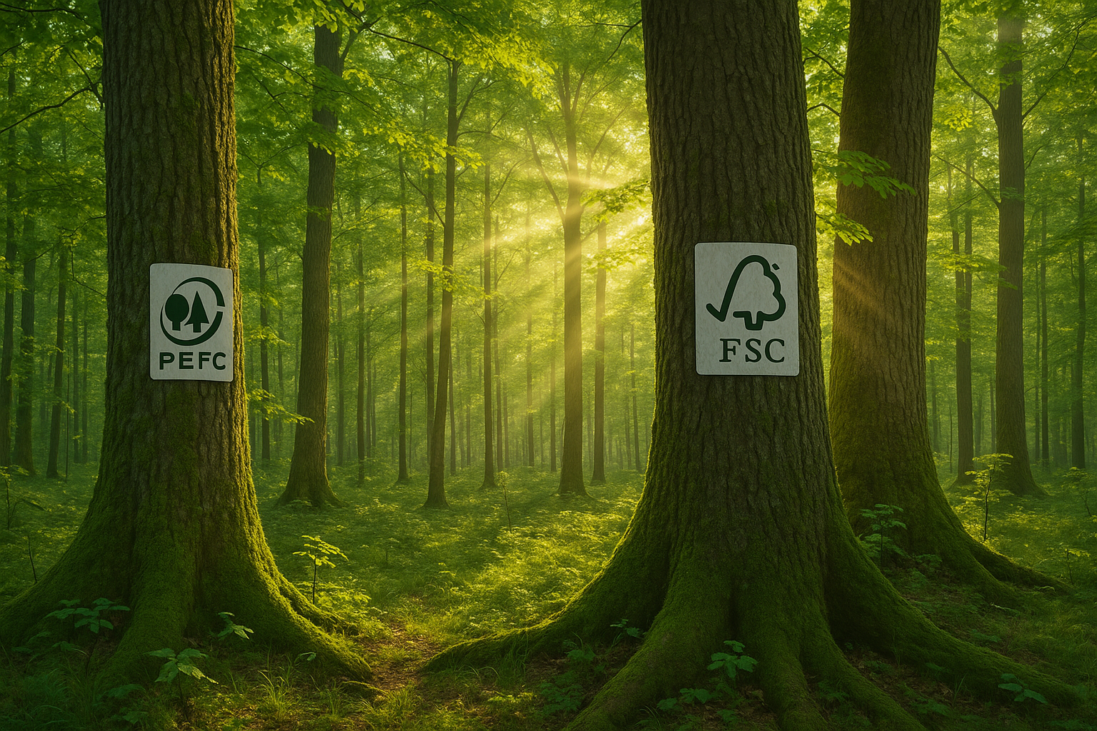 forêt d'arbres gérée durablement