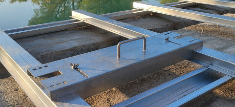 Gabarit technique pose structure Terrassteel acier galvanisé - Guide installation terrasse Occia professionnel