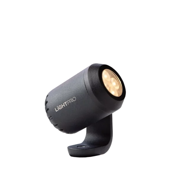 Spot LED orientable 12V Juno 2 aluminium anthracite polyvalent sol et mur vue produit détaillée
