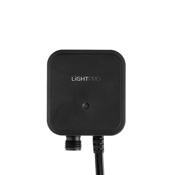 Switch Smart WiFi 12V Lightpro noir vue produit avec bouton tactile et sorties câbles