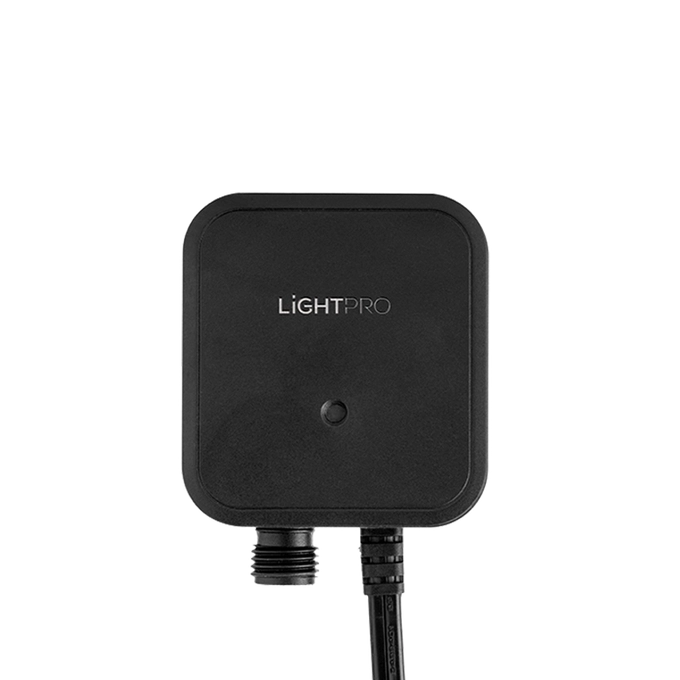 Switch Smart WiFi 12V Lightpro noir vue produit avec bouton tactile et sorties câbles