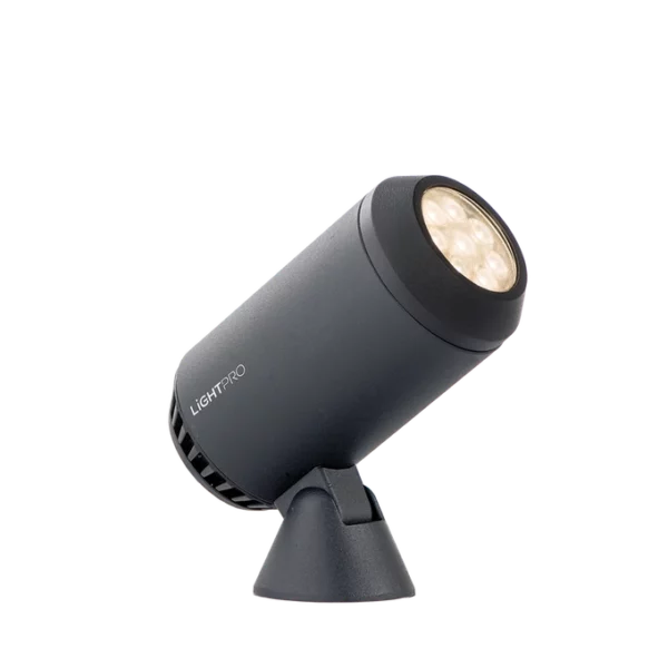 Détail spot LED Castor 8 orientable dimmable aluminium anthracite