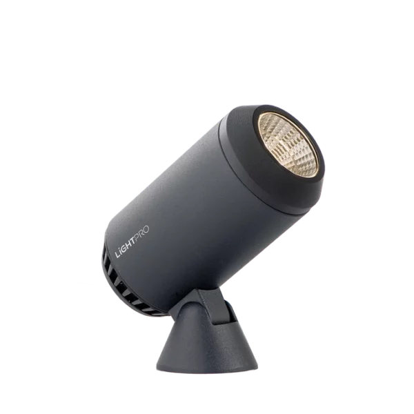Détail spot LED Castor 9 orientable dimmable COB LED aluminium anthracite