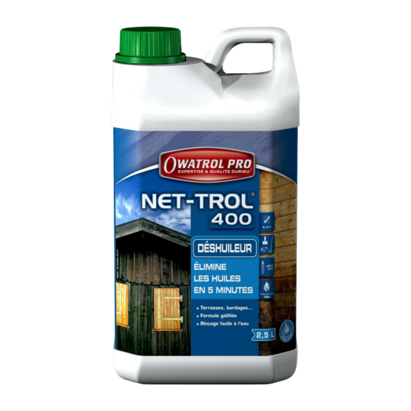 Deshuileur bois Net-Trol 400 Owatrol bidon 2.5L nettoyant terrasse